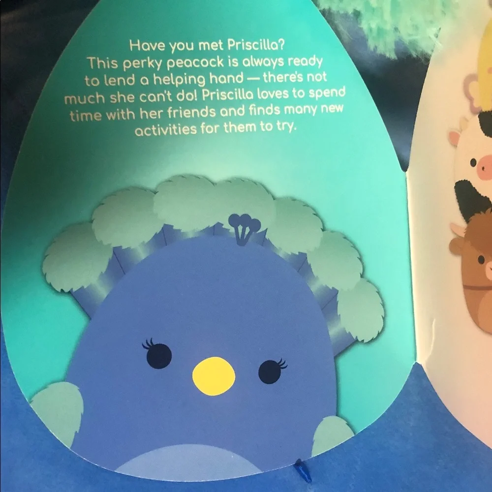 Squishmallows Blue and Green Bird Plush - PRISCILLA